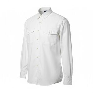 👖 Vintage‎ GAP White Denim Button-Front Shirt | Size M